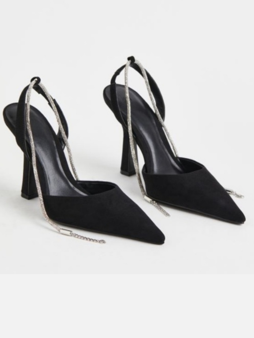 Pointed Toe Pump with Rhinestone Strap - Picture 4 of 4